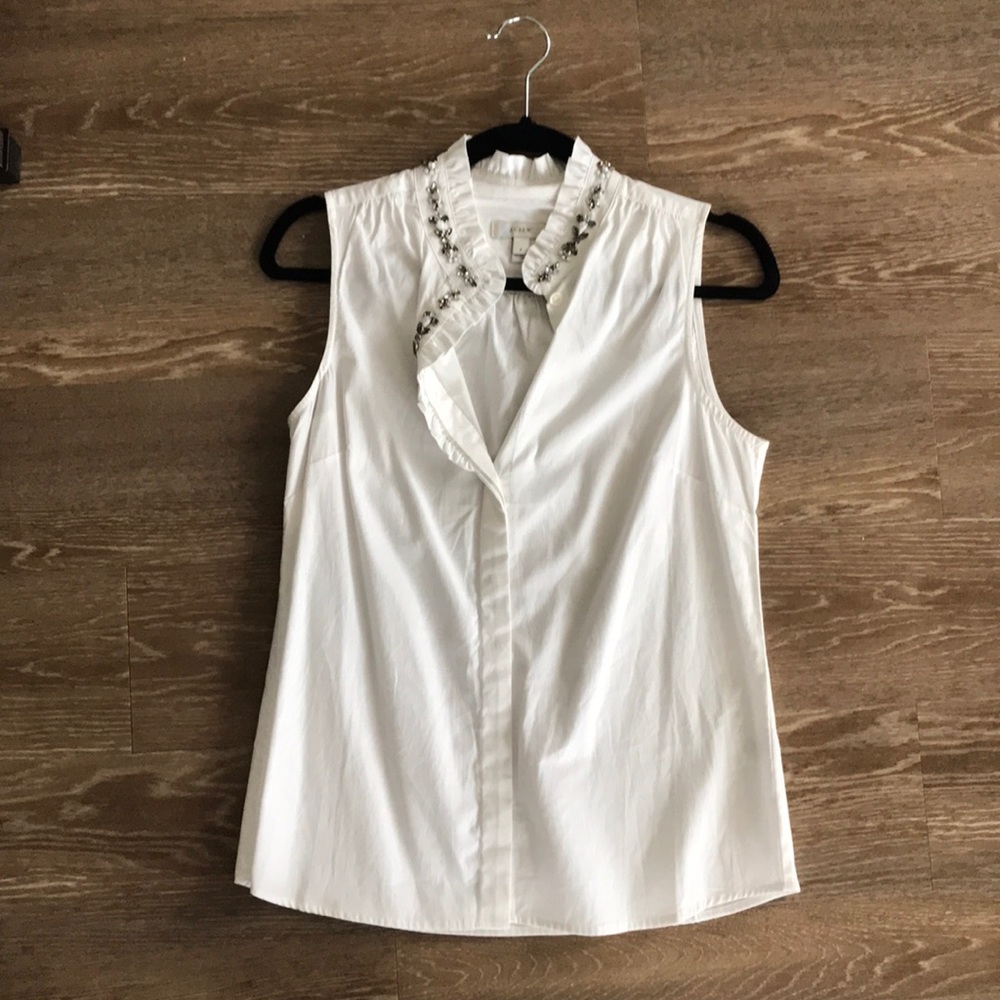 J.Crew jeweled blouse